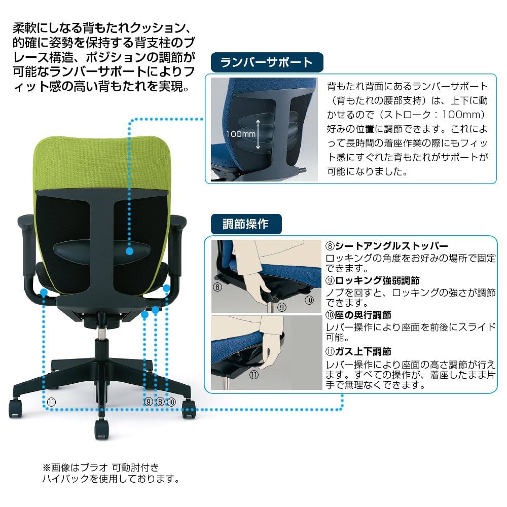 イトーキ オフィスチェア 肘あり プラオチェア PRAO 楽天市場】イトーキ オフィスチェア プラオチェア ローバック